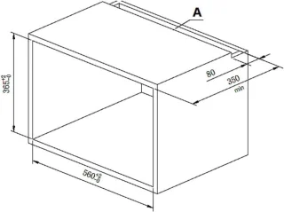 Inbouwmagnetron 20 L Zwart