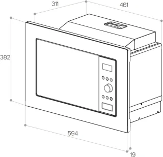 Inbouwmagnetron 20L