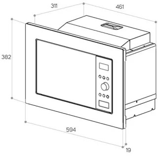 Inbouwmagnetron 20L