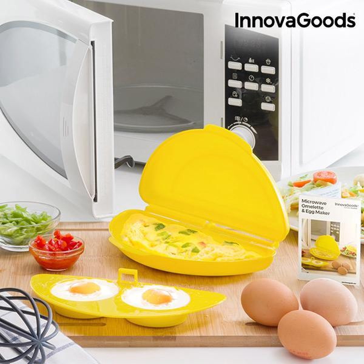 De InnovaGoods Omeletmaker Magnetron Eierkoker in één oogopslag