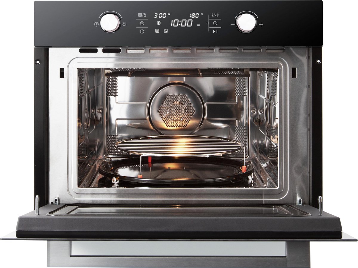Inventum IMC6044GK Inbouw Combi-oven 44L Zwart/RVS