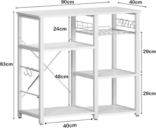 Keukenrek 6-planken vrijstaand opbergsysteem
