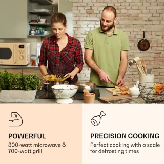 Klarstein Julieta Magnetron met grill - Crème