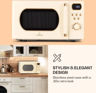 Klarstein Julieta Magnetron met grill - Crème
