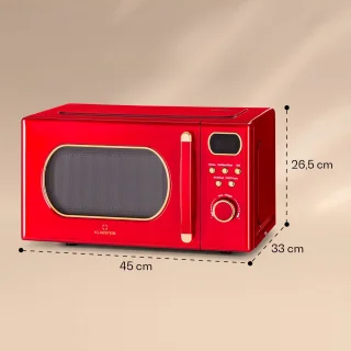 Klarstein Julieta Magnetron met grill - Retro Rood