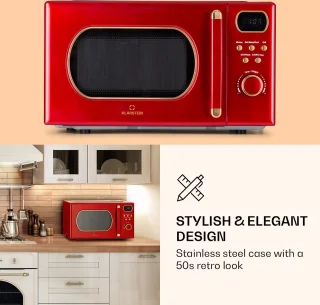 Klarstein Julieta Magnetron met grill - Retro Rood