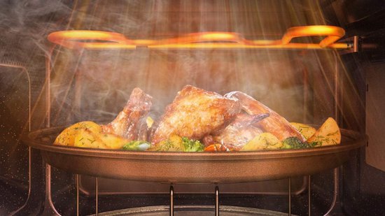 Magnetron 23L 800W met Grill en Frituur Wit