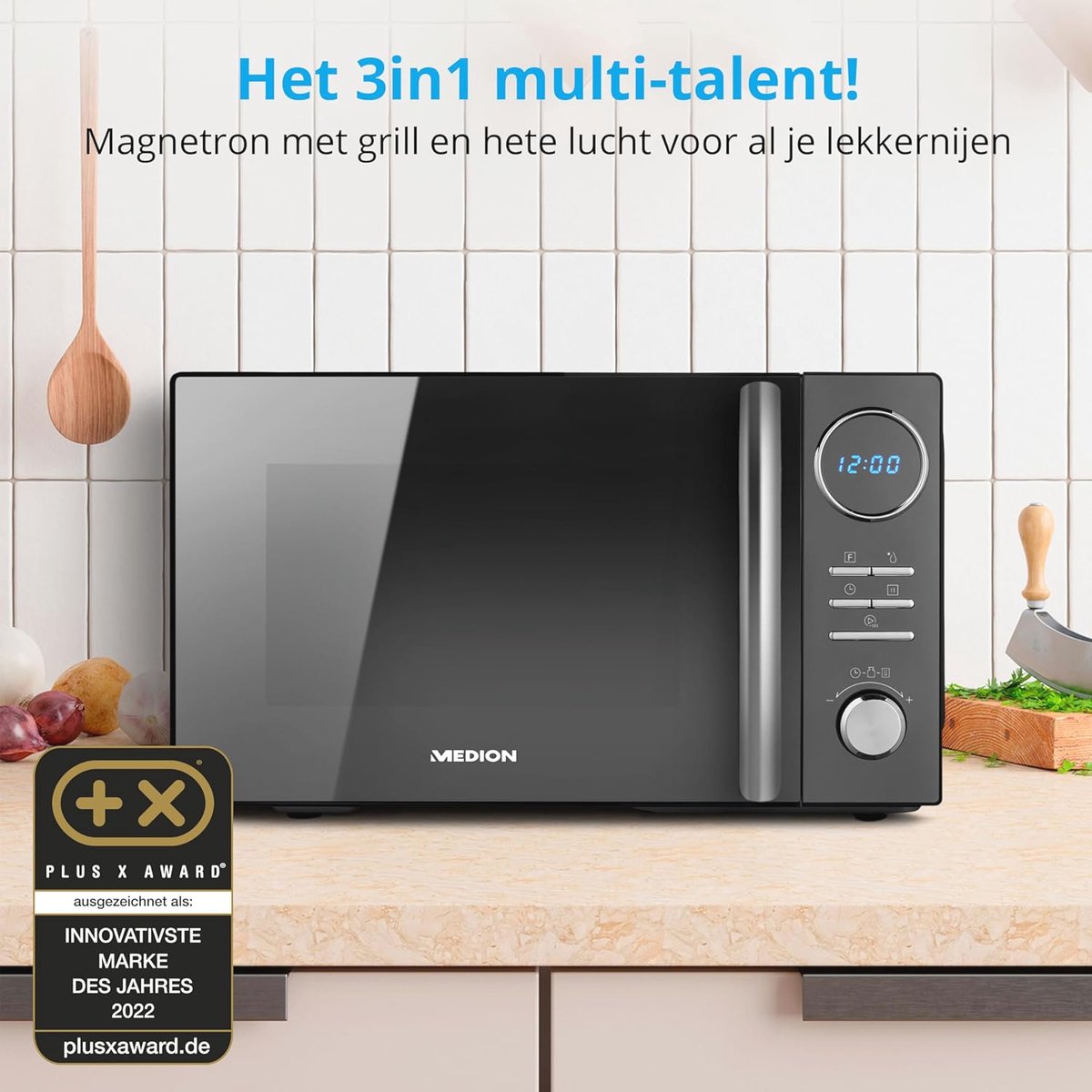 Wat vinden we goed aan de Magnetron 3-in-1 23L 900W met Grill en Hetelucht