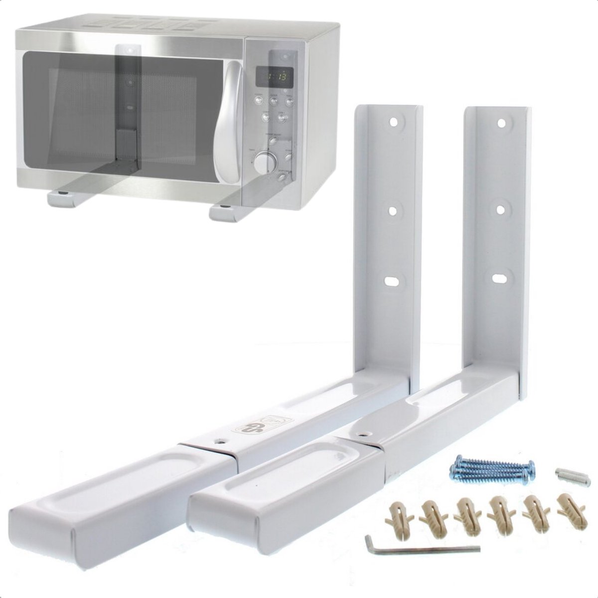 De Magnetron Beugel Wit - Verstelbare Wandmontage - Max 40 kg in één oogopslag