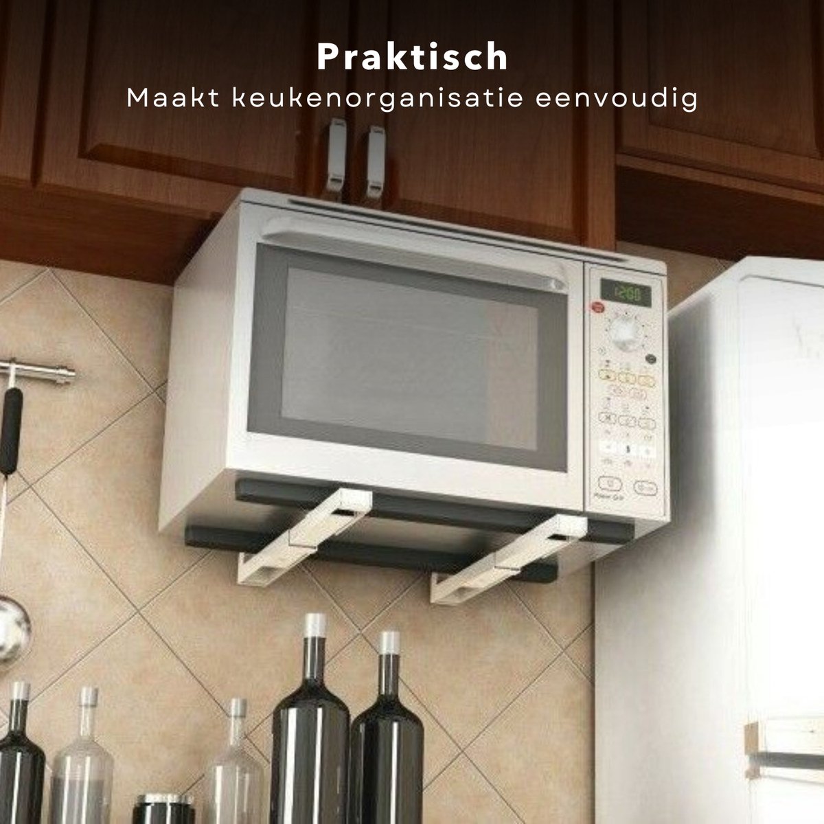 Wat vinden we goed aan de Magnetron Beugel Wit - Verstelbare Wandmontage - Max 40 kg