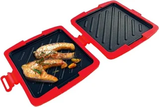 Magnetron broodrooster snackmaker rood