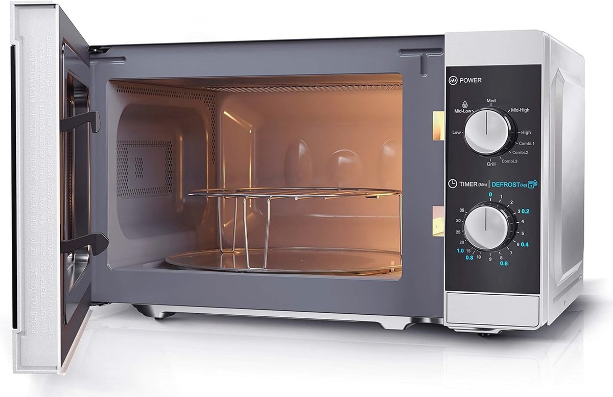 Wat vinden we goed aan de Magnetron met Grill 800W Zilver