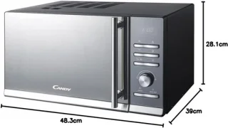 Magnetron met grill - compacte oven - 23 liter - zwart