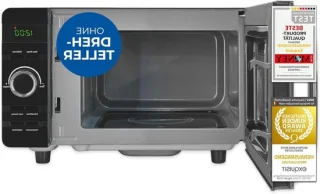 Magnetron met grill, flatbed, 20 liter, zwart