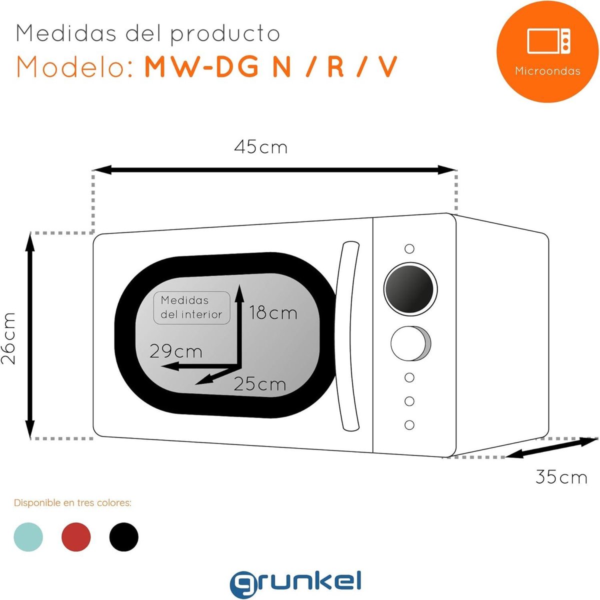 Wat vinden we goed aan de Magnetron MW-20 vintage rood 20L 700W