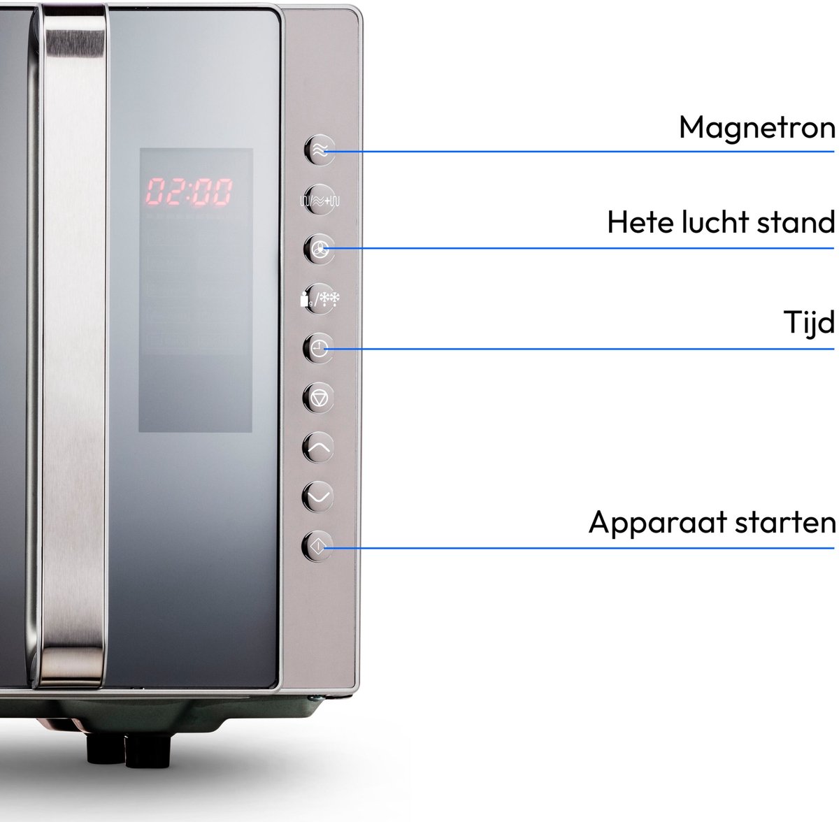 MEDION MD17495 vrijstaande 3-in-1 magnetron zilver 23L