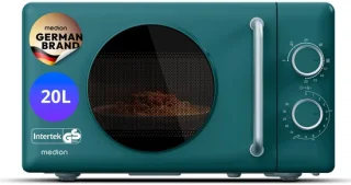 Medion retro magnetron met grill 20 l petrolblauw