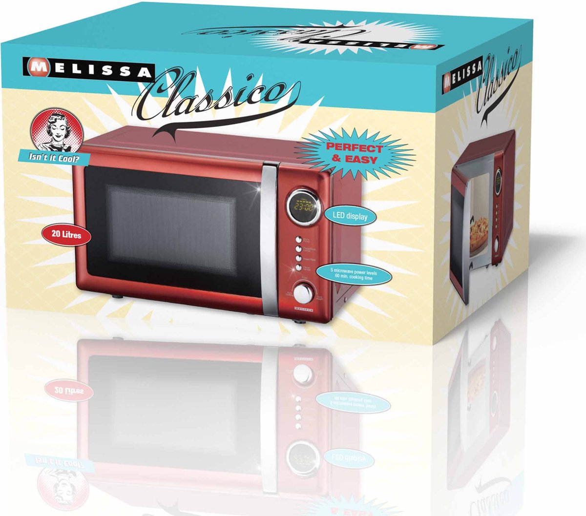 Wat vinden we goed aan de Melissa Solo Magnetron 20L 700W Retro Rood 16330109
