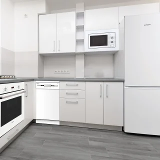 Merk - Inbouwmagnetron 20L Wit/Inox