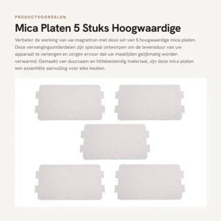 Mica plaat magnetrononderdeel 5 stuks