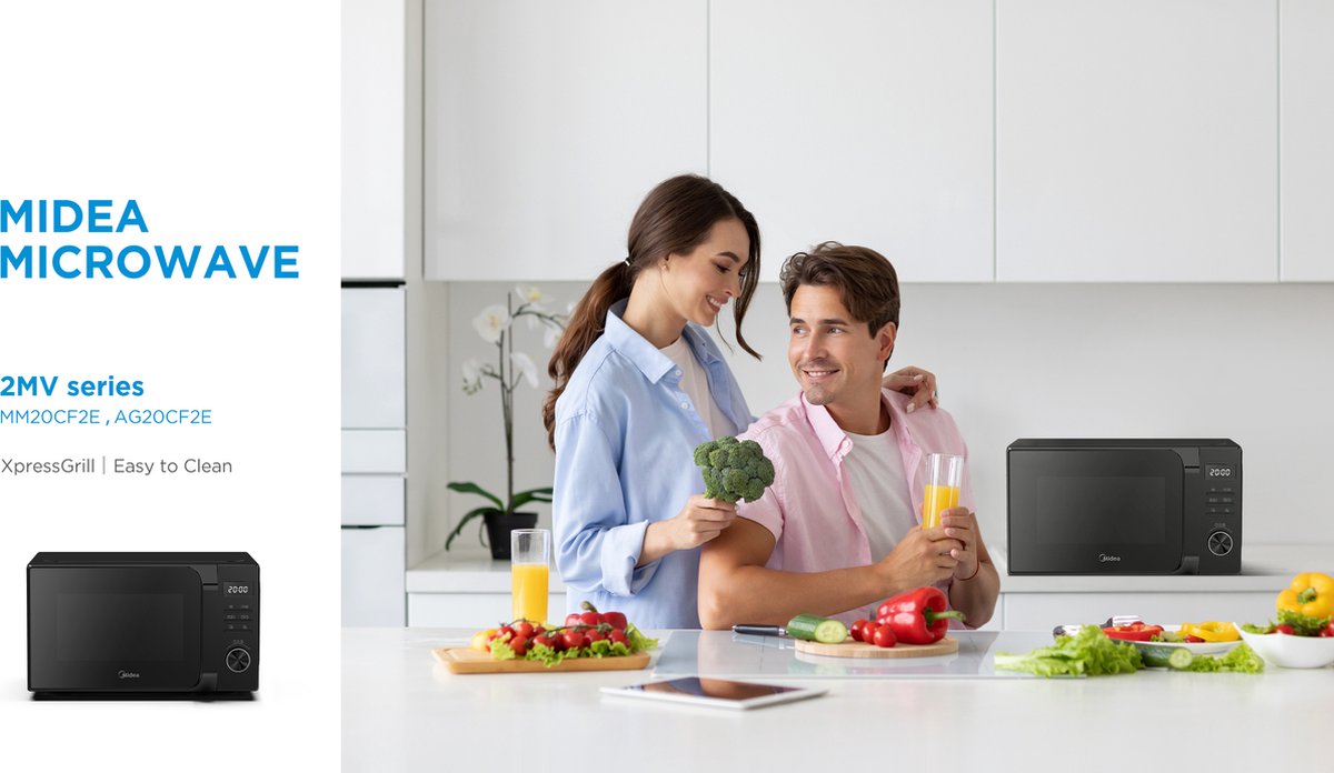 Midea AG20CF2EBK Magnetron met Grillfunctie