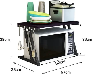 Mikrowave Houten Rek met Haken