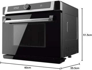 MMP® Stoomoven 60 cm Zwart