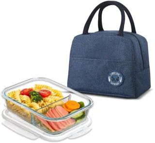 Omgoods glascontainer met deksel 1050 ml