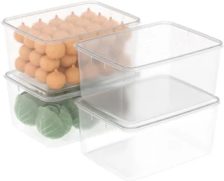 Omgoods set van 4 voedselopslagdozen 10L