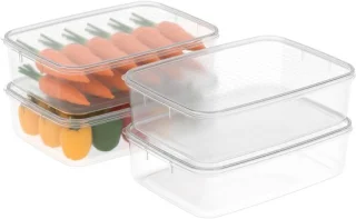 Omgoods set van 4 voedselopslagdozen, 3,5 l