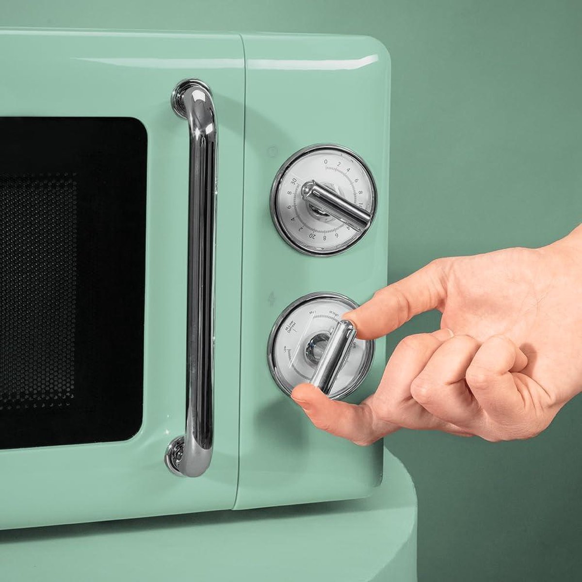 Wat vinden we goed aan de Proclean 3010 Retro Groen Magnetron 20L 700W