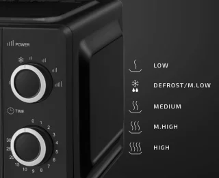 Royalty Line MWO3818 Vrijstaande Magnetron 20L Zwart