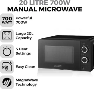 Royalty Line MWO3818 Vrijstaande Magnetron 20L Zwart