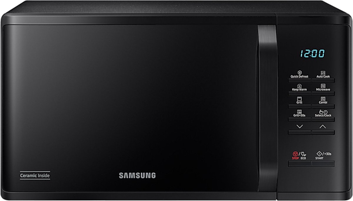 De Samsung MG23K3513AK Grill-magnetron 23L Zwart in één oogopslag