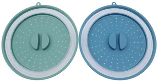 Set van 2 opvouwbare voedselafdekkingen voor magnetron
