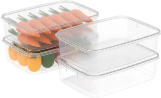 Set van 4 voedselopslagdozen van 3,5 liter