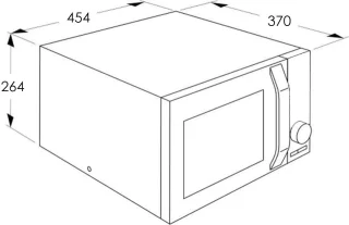 Severin MW 7771 Magnetron RVS/Zwart