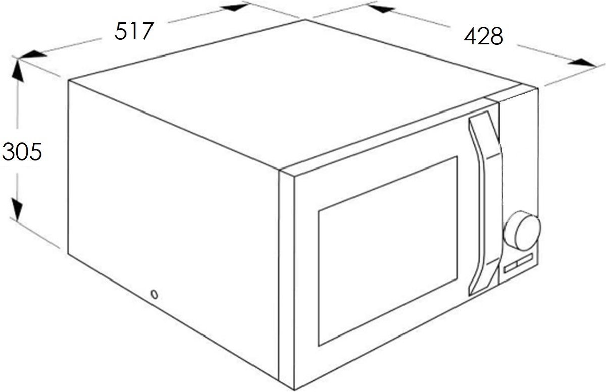 Severin MW 7772 Magnetron Vrijstaand Zilver/Zwart