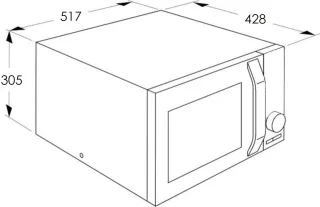 Severin MW 7772 Magnetron Vrijstaand Zilver/Zwart