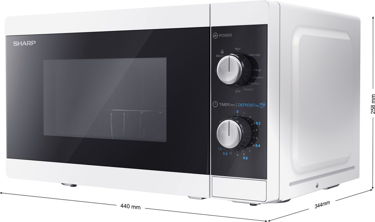 Sharp YC-MG01E-W magnetron grill 20L wit