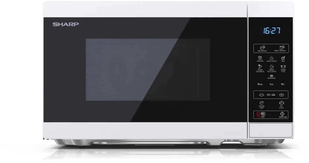 Wat vinden we goed aan de Sharp YC-MS02E-W Solo Magnetron 20L 800W Zwart Wit