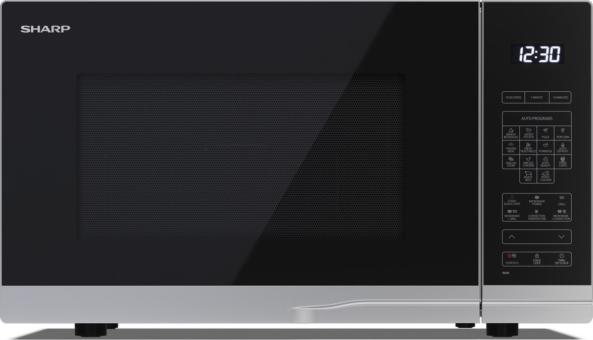 De Sharp YC-PC322AE-S Combimagnetron 32L Zilver in één oogopslag