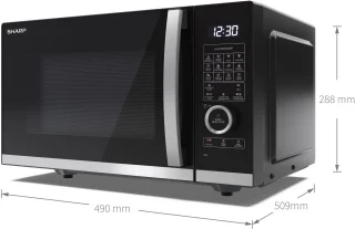 Sharp YC-QC254AE-B Combi Magnetron 25L Zwart