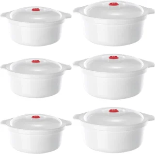 ShopVlot magnetron servies set 6-delig 900-1600 ml met deksel