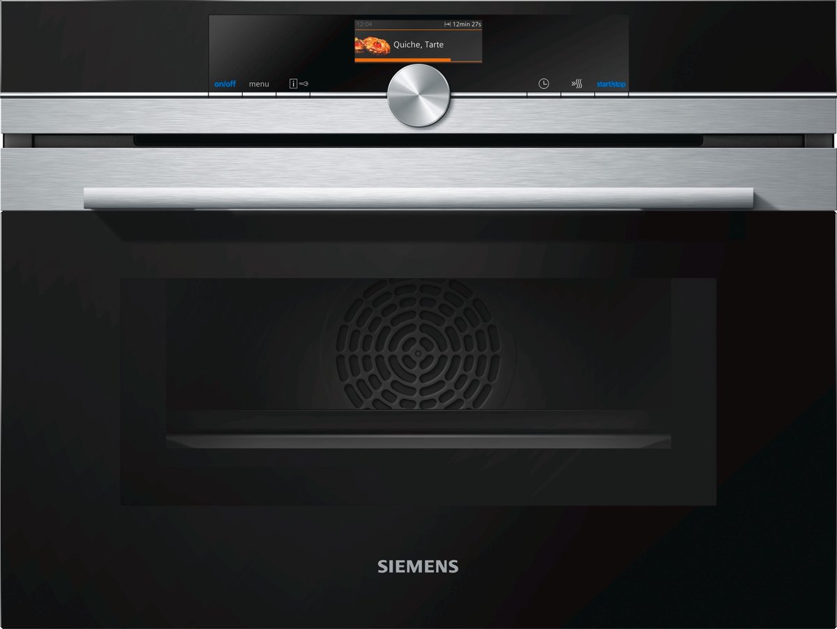 De Siemens CM656NBS1 Inbouw combi-oven in één oogopslag