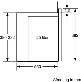 Siemens iQ500 BE555LMB1 Inbouwmagnetron 25L Zwart