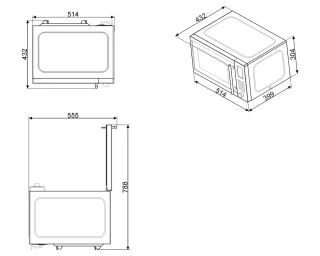 Smeg Combi-magnetron MOE25X