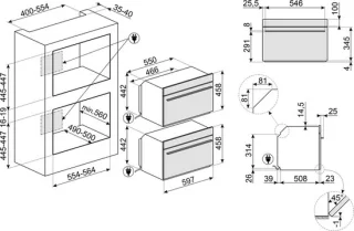 Smeg SO4102M1B3 combinatiemagnetron zwart