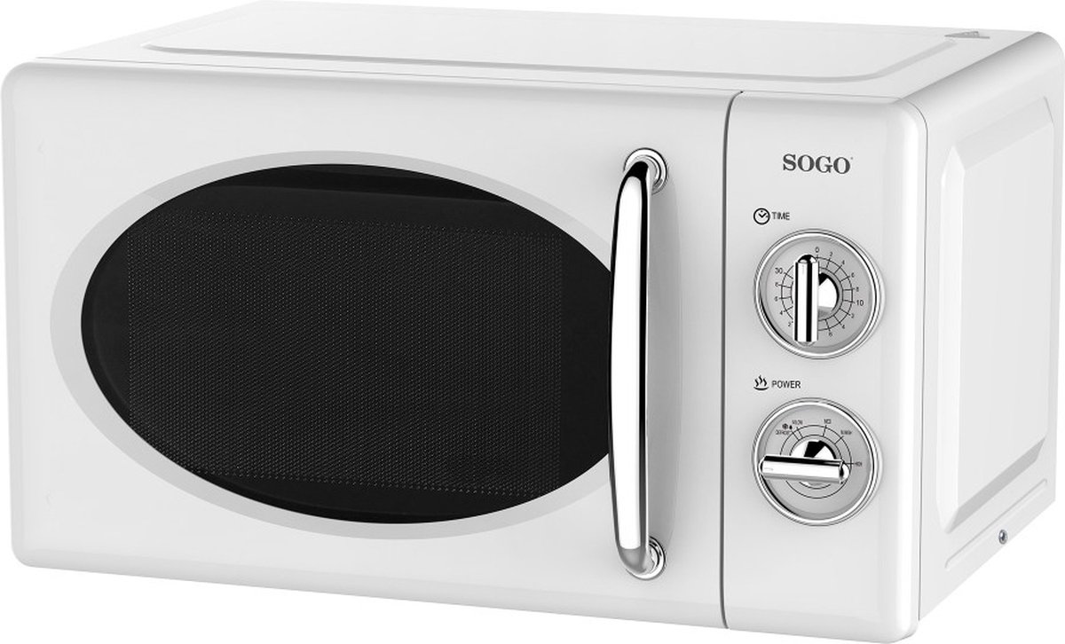 SOGO Retro Magnetron 20L Wit vrijstaand