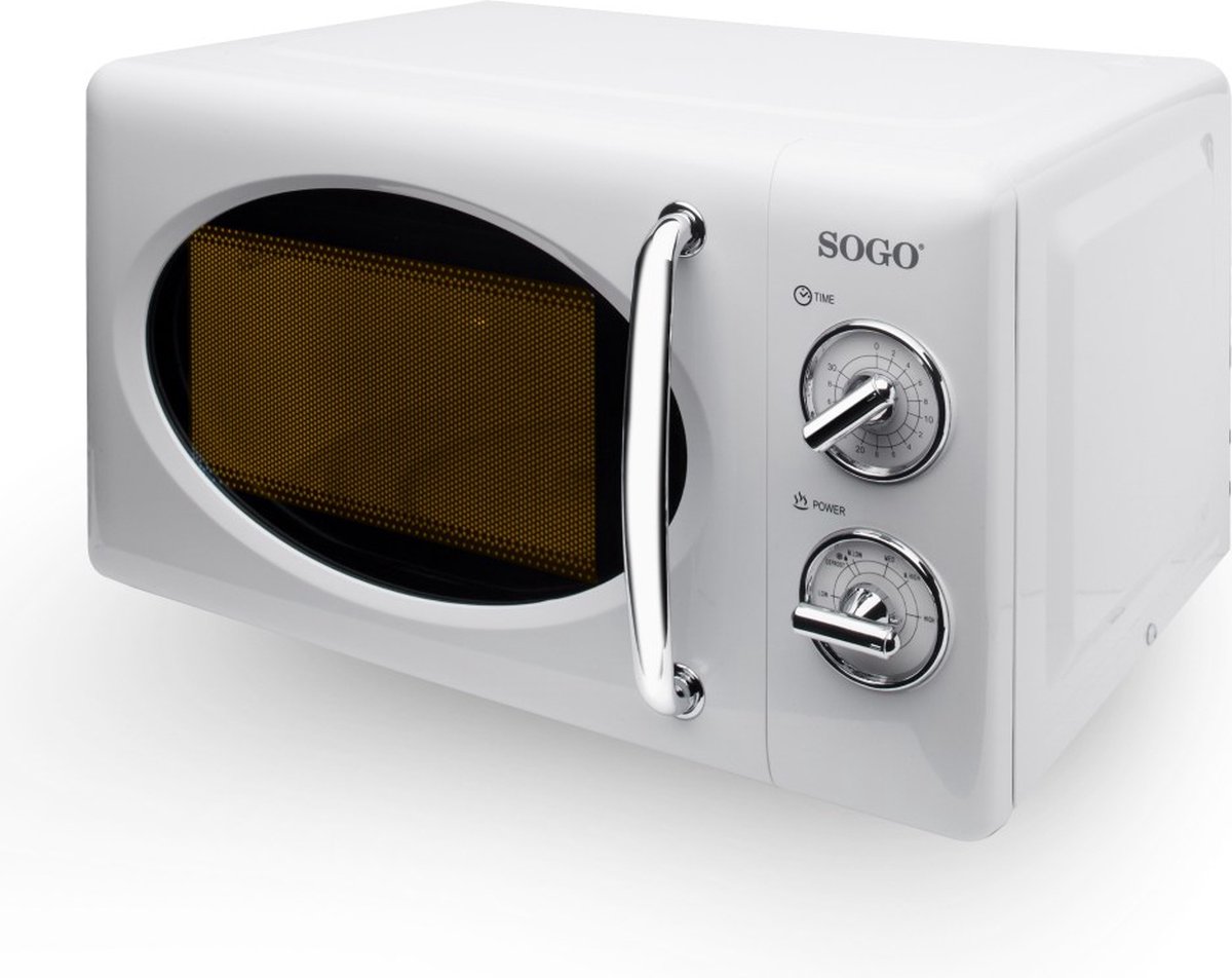 SOGO Retro Magnetron 20L Wit vrijstaand